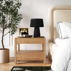 Brandyss 26" Burl 2-Drawer Nightstand