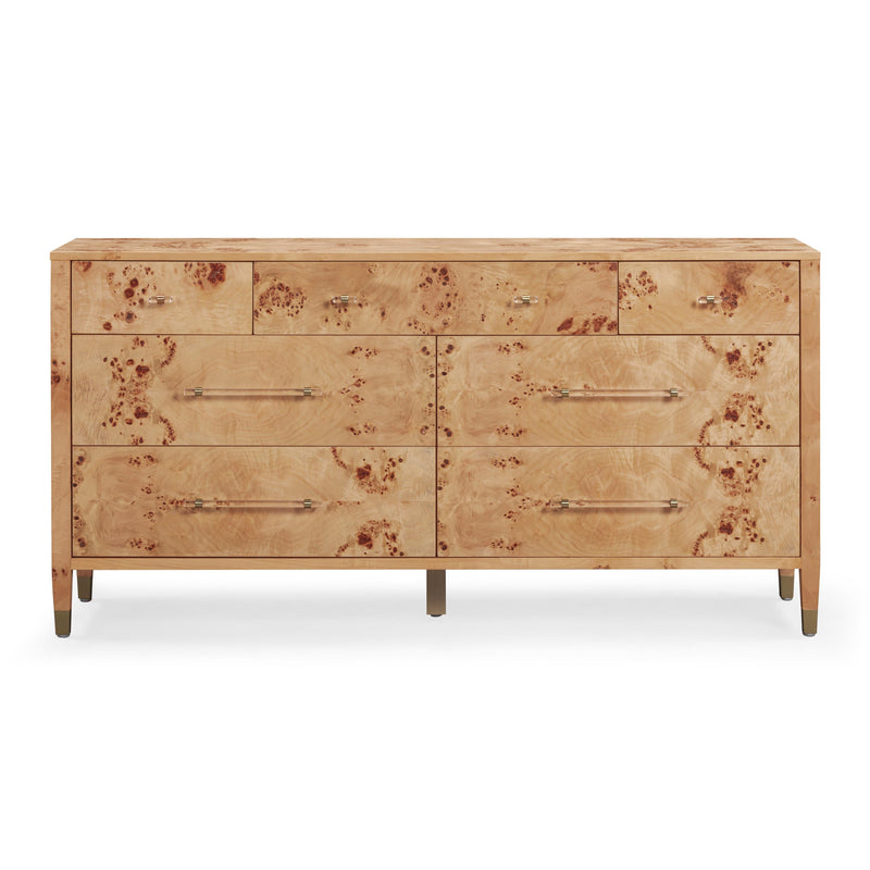 Brandyss 62" Burl 7-Drawer Dresser-zoom-
