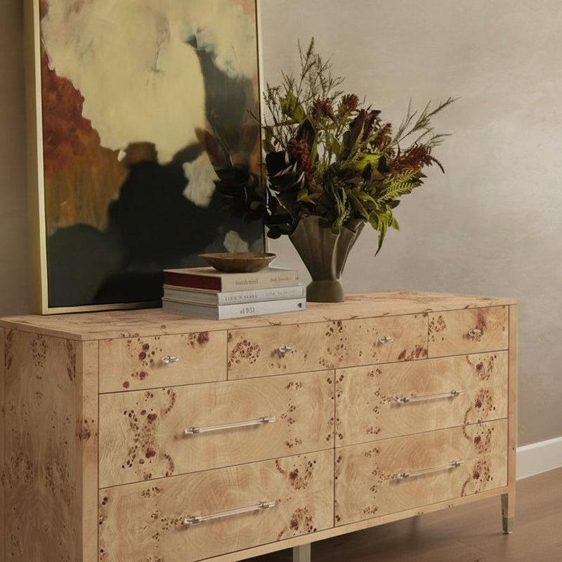 Brandyss 62" Burl 7-Drawer Dresser-zoom-