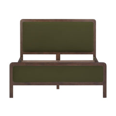 Hella Contract-Grade Velvet and Ash Wood Bed
