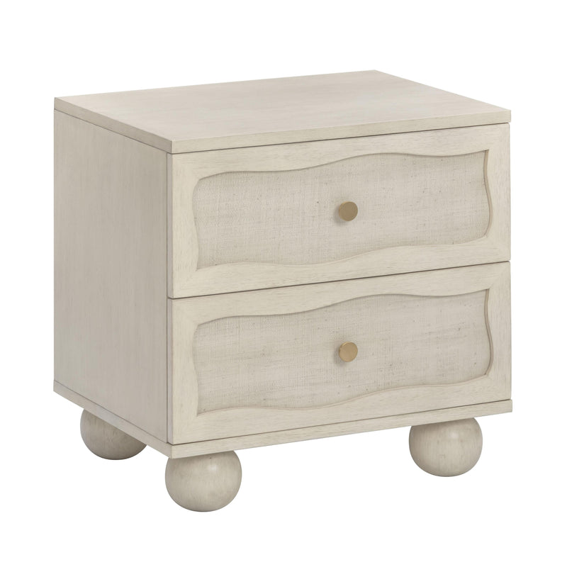 Grappa 22" Wood & Raffia Wavy 2-Drawer Nightstand-zoom-