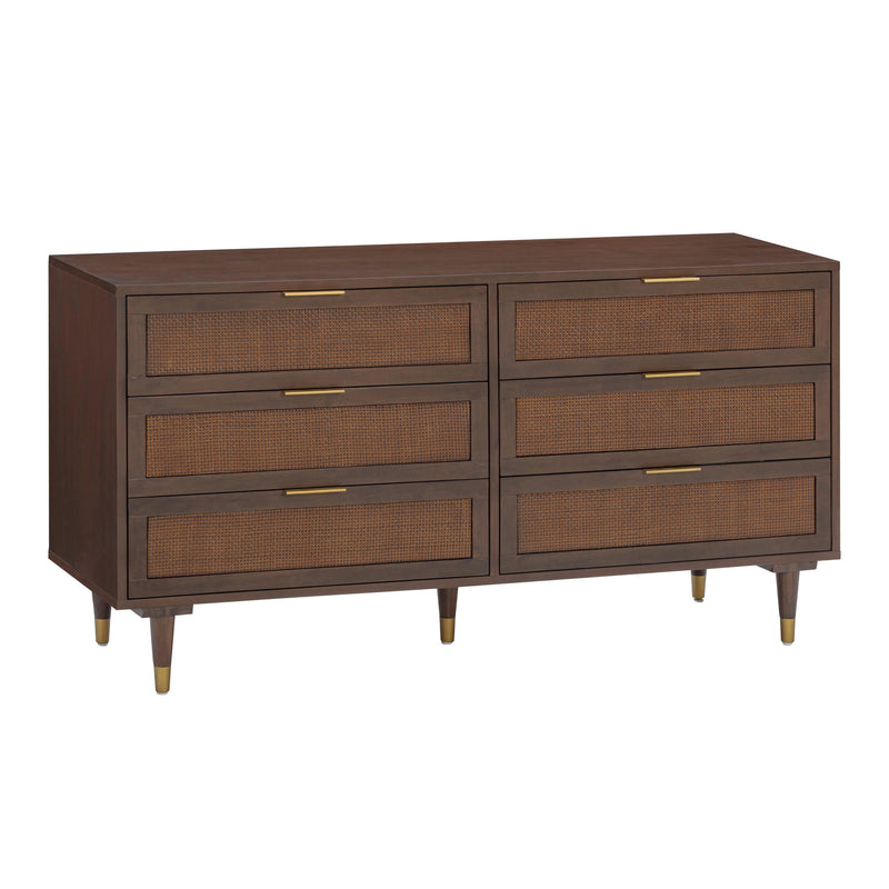 Sierra 60" Cane 6-Drawer Dresser-zoom-