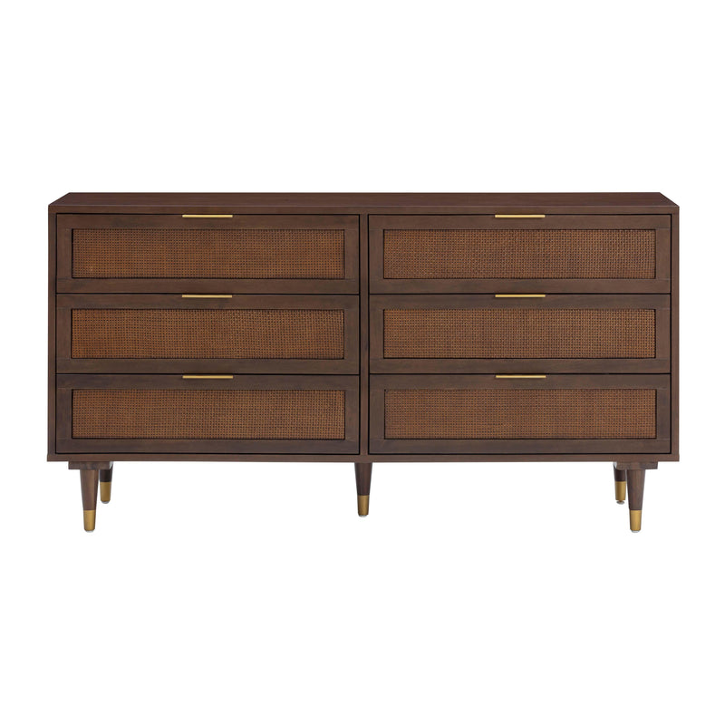 Sierra 60" Cane 6-Drawer Dresser-zoom-