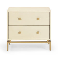 Pesce 25" Faux Shagreen 2-Drawer Nightstand