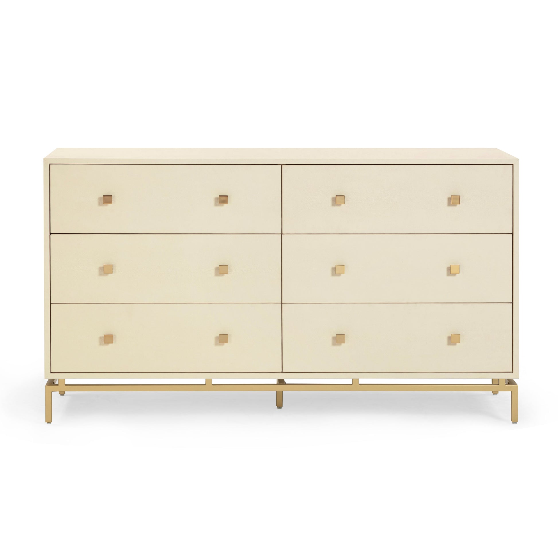 Pesce 57" Faux Shagreen 6-Drawer Dresser
