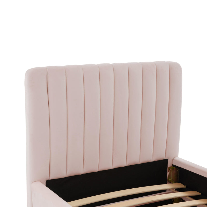 Angela Performance Velvet Trundle Bed in Twin-zoom-