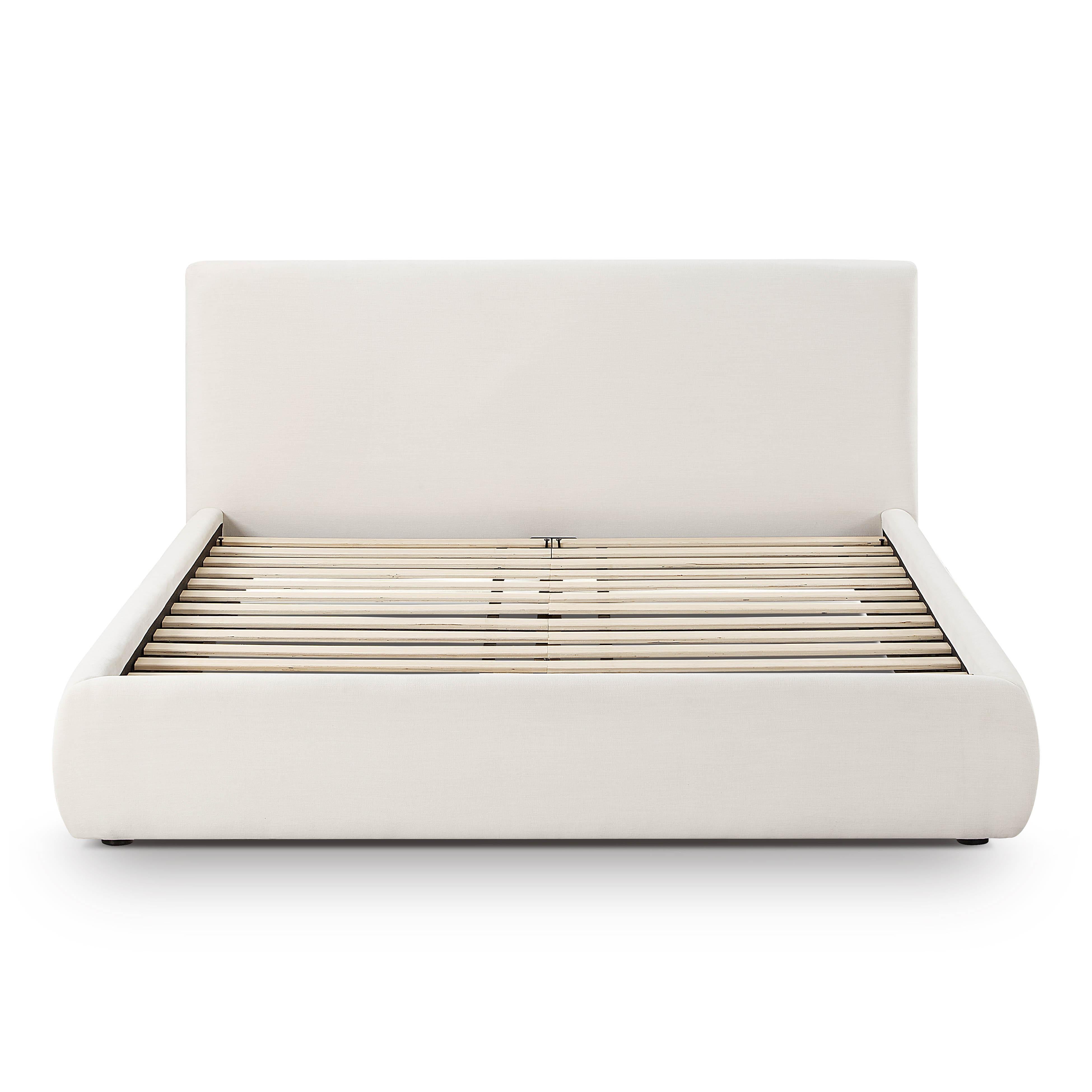 Isla Cream Upcycled Performance Linen Bed