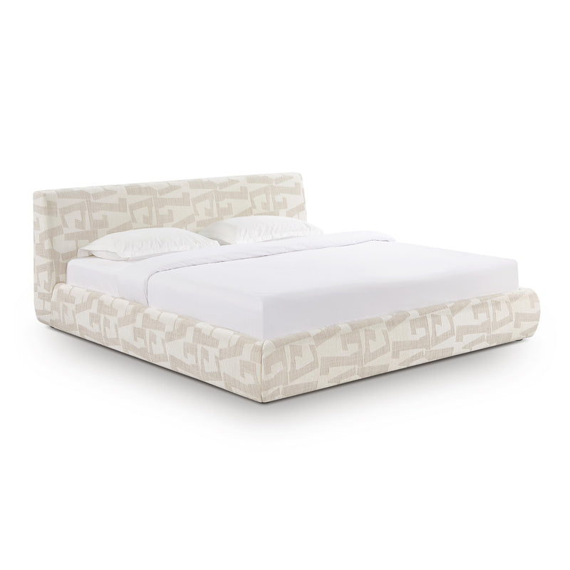 Isla Cream Jacquard Pattern Bed-zoom-