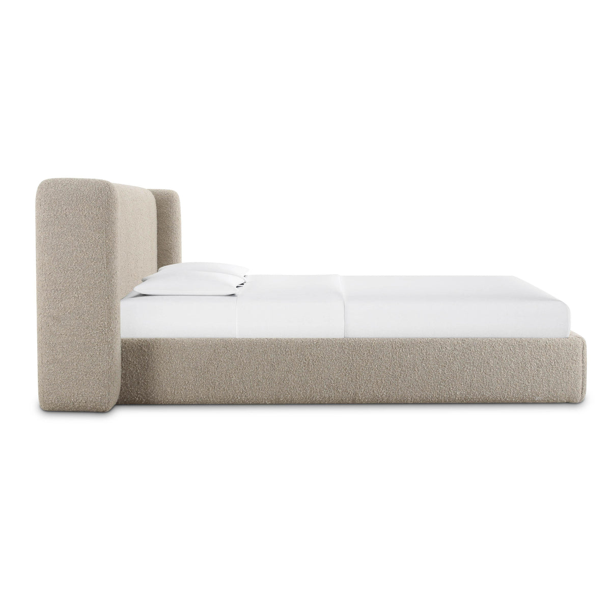 Babette Tan Contract-Grade Boucle Bed