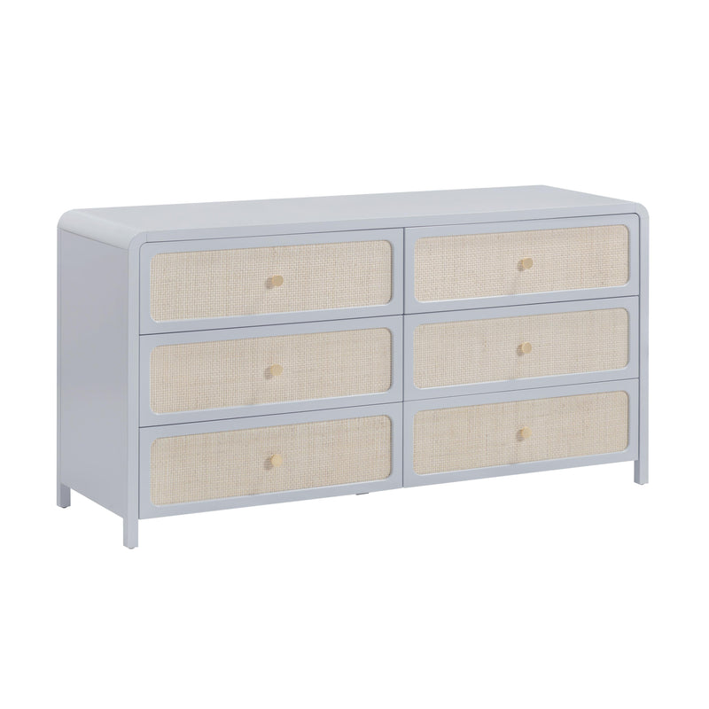 Patty 62" Rattan 6 Drawer Dresser-zoom-