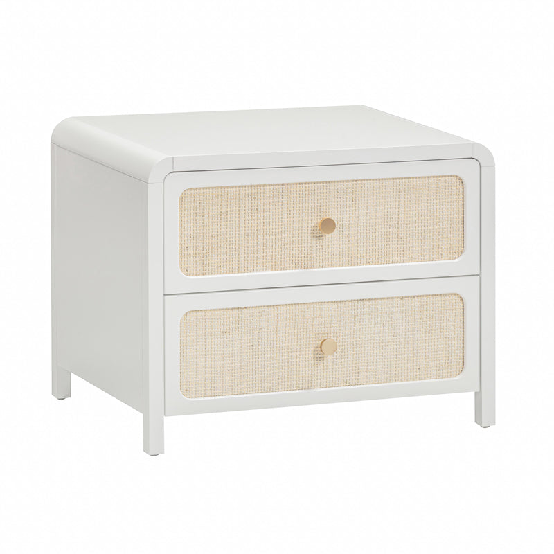 Patty 28" Rattan 2 Drawer Nightstand-zoom-