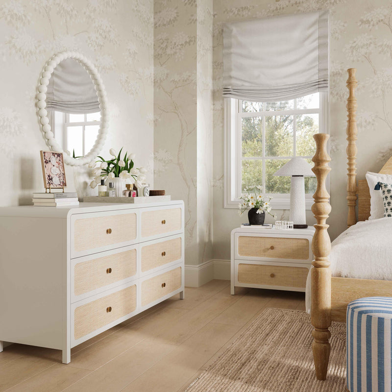 Patty 28" Rattan 2 Drawer Nightstand-zoom-