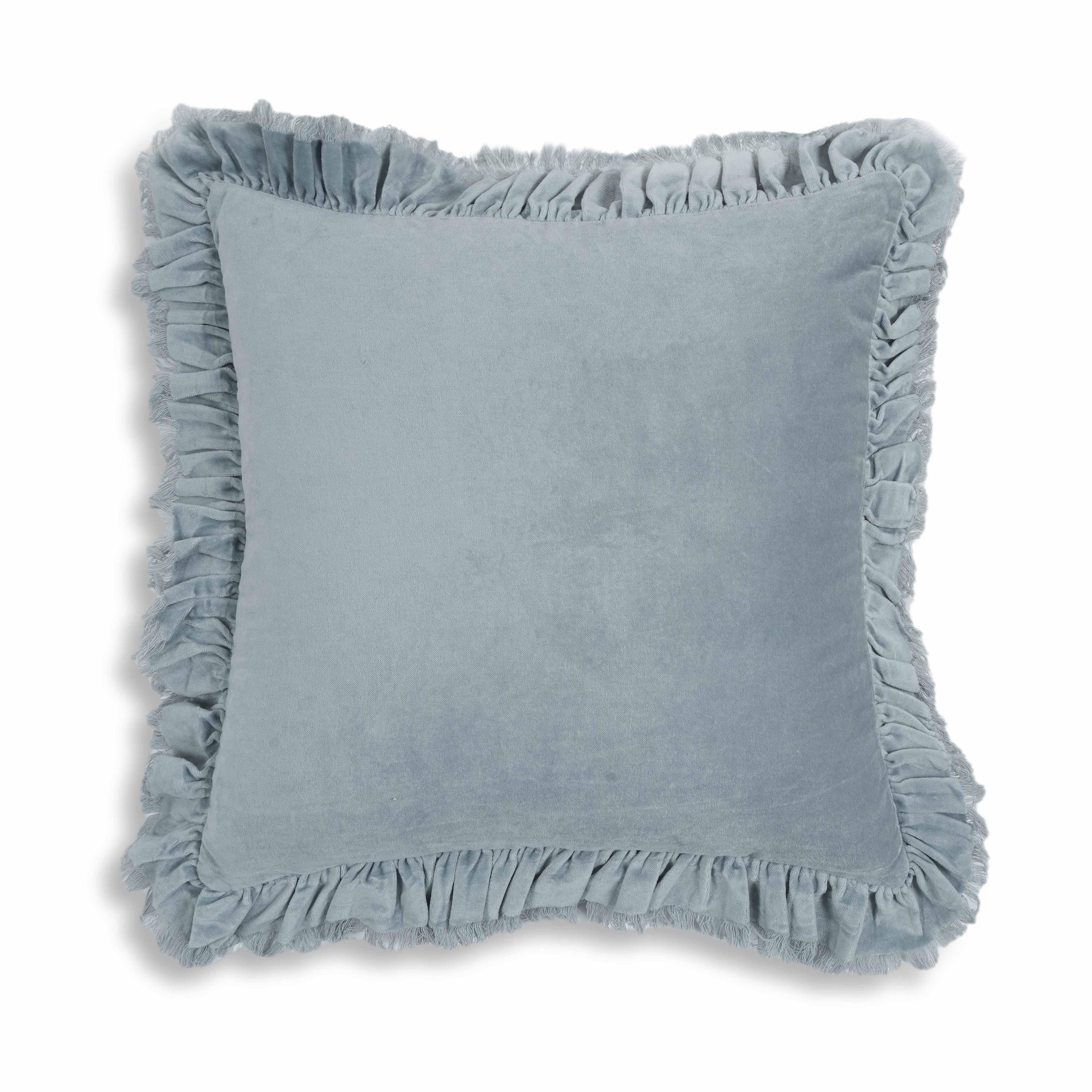 Alessia 20.5" Distressed Velvet Square Throw Pillow