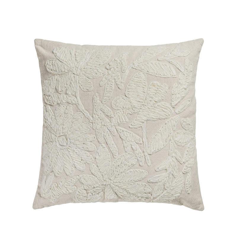 Tabitha 20" Square Embroidered Throw Pillow-zoom-