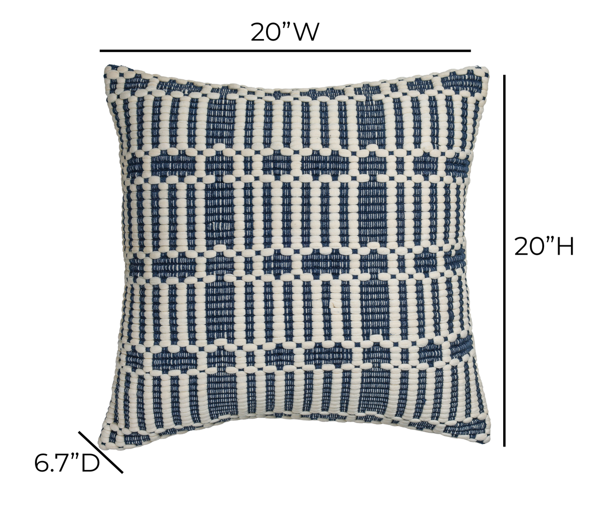 Maresh 20" Square Woven Throw Pillow