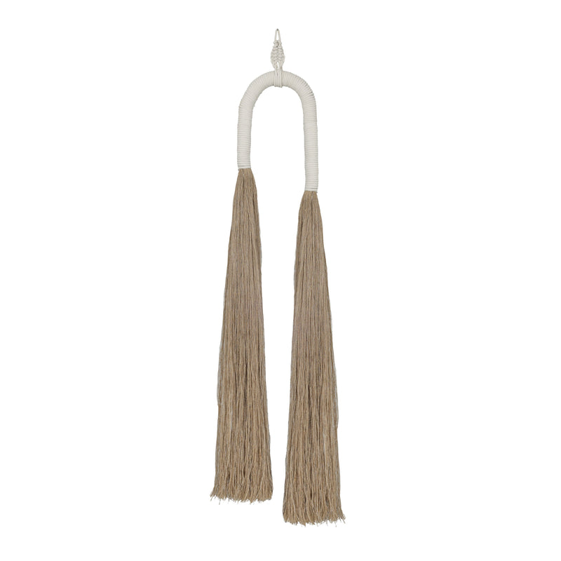 Pasha Natural Cotton Jute Tassel Wall Decor-zoom-