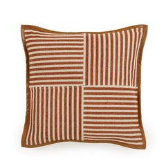 Cotton Jute Contract-Grade Throw Pillow / Terracotta  -  With Insert