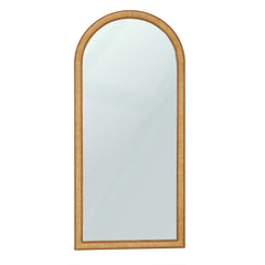 Arch 72" Natural Raffia Contract-Grade Floor Mirror