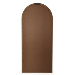 Arch 72" Natural Raffia Contract-Grade Floor Mirror