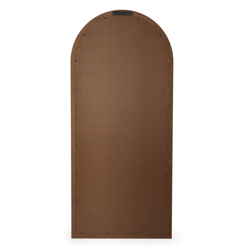 Arch 72" Natural Raffia Contract-Grade Floor Mirror-zoom-