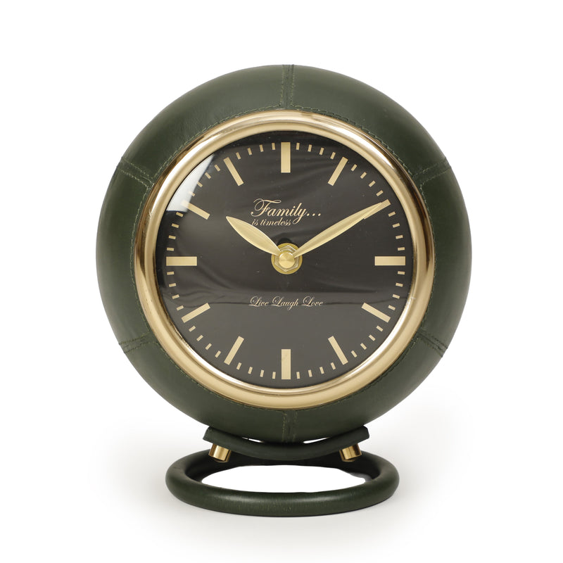 Draper Dark Green Contract-Grade Standing Accent Clock-zoom-