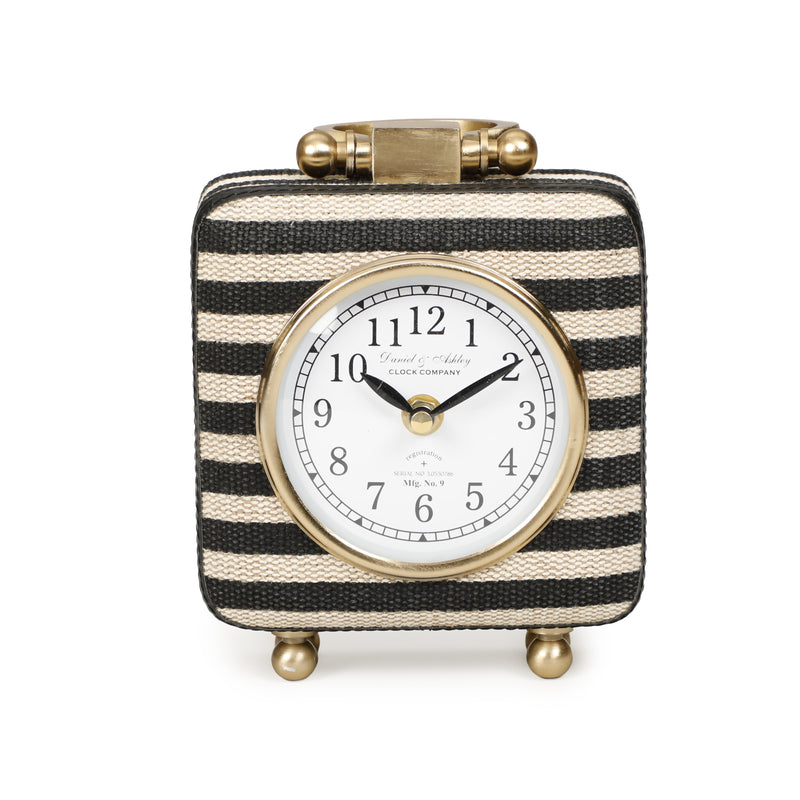Mona Black Striped Contract-Grade Standing Accent Clock-zoom-