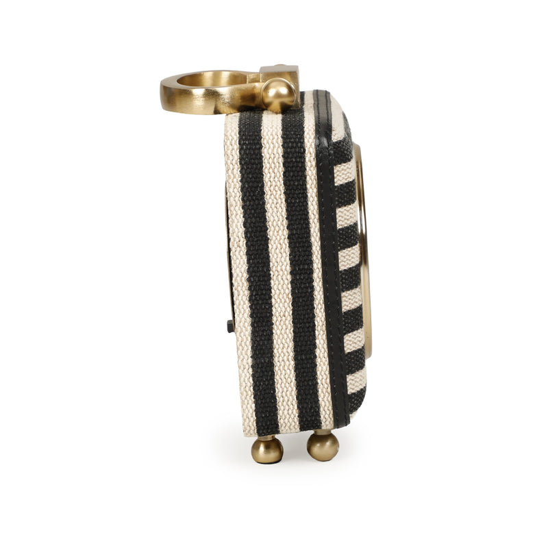 Mona Black Striped Contract-Grade Standing Accent Clock-zoom-