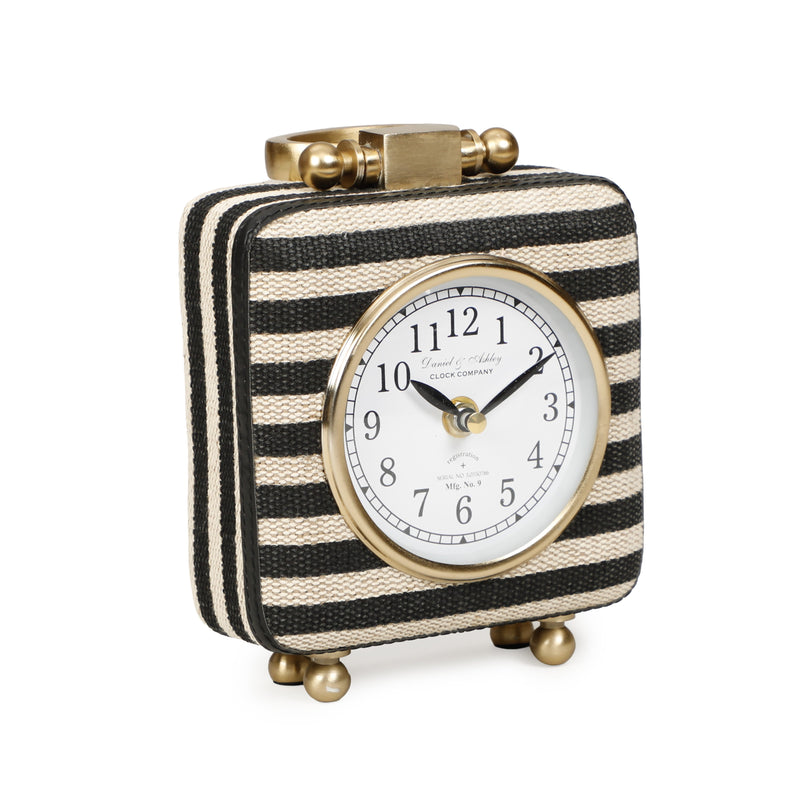 Mona Black Striped Contract-Grade Standing Accent Clock-zoom-
