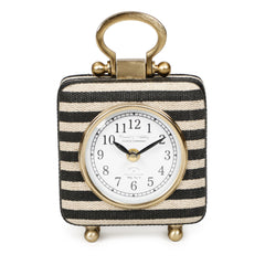 Mona Black Striped Contract-Grade Standing Accent Clock