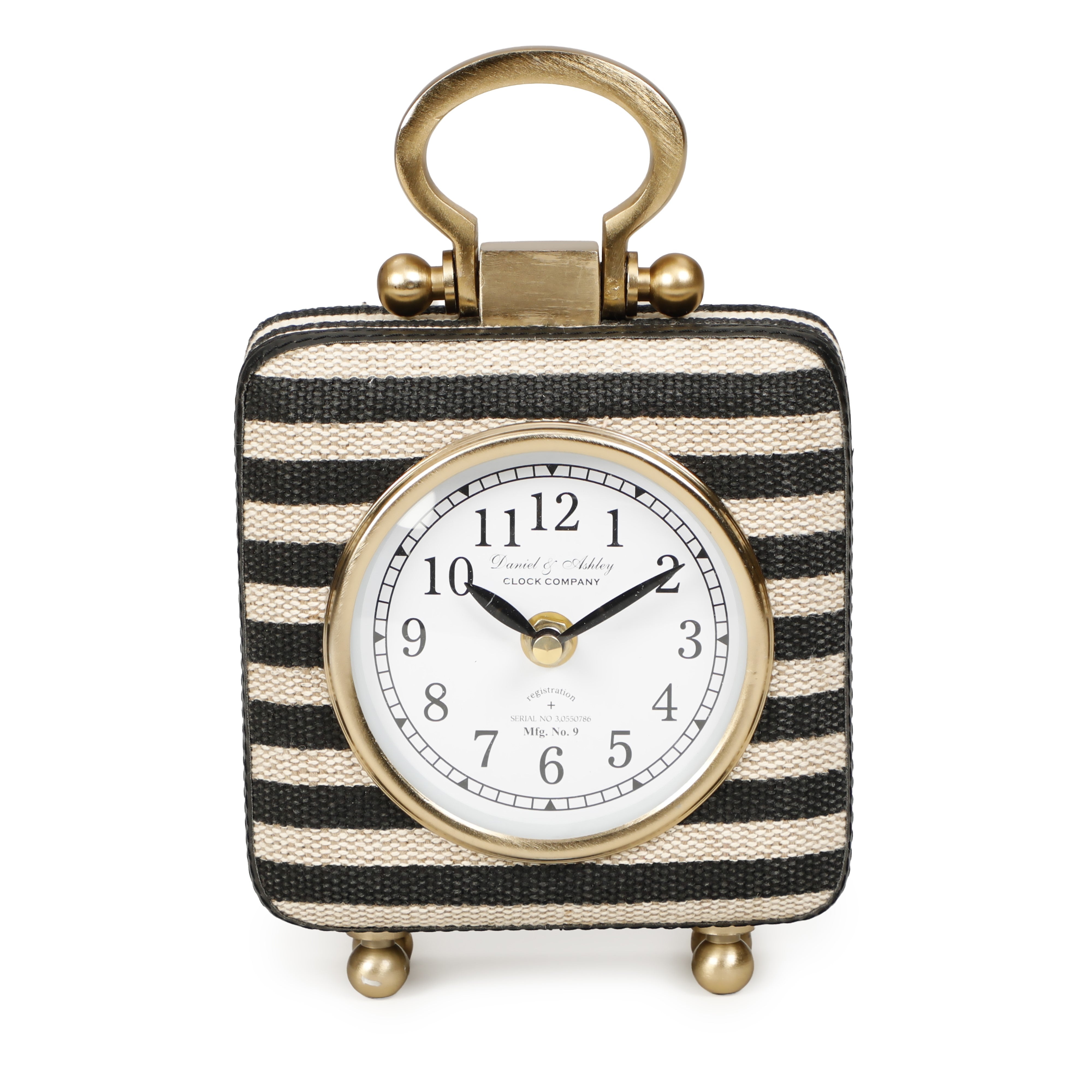 Mona Black Striped Contract-Grade Standing Accent Clock