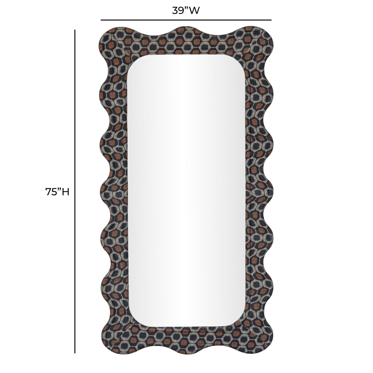 Charlene 39"X75" Squiggle Wall Mirror