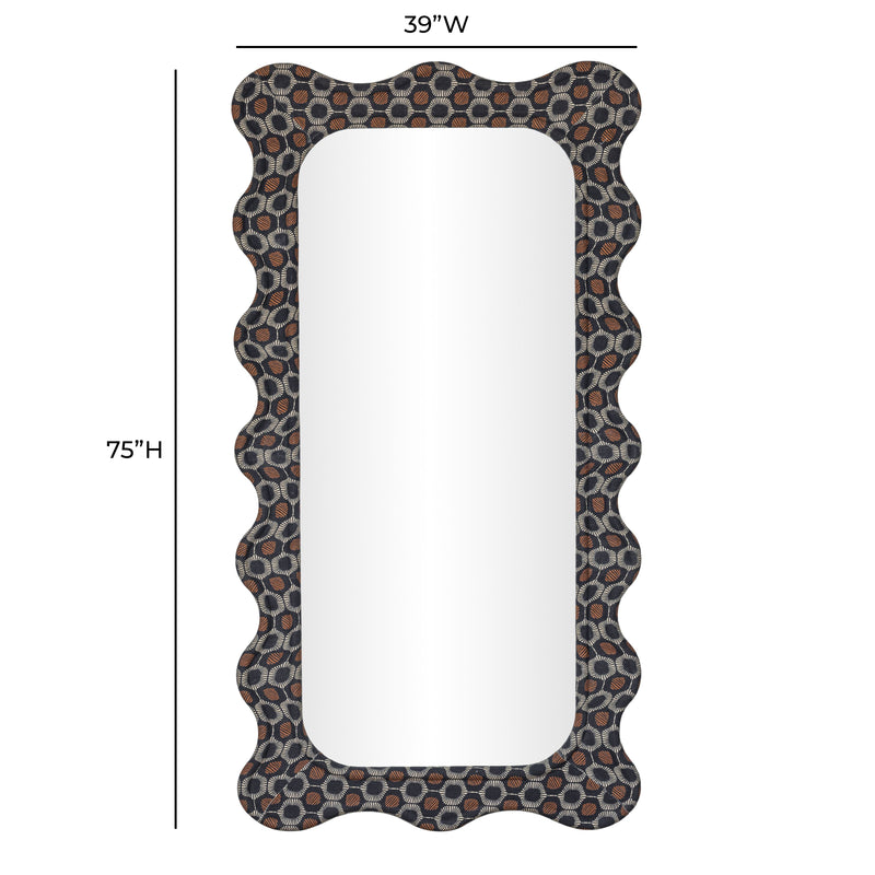 Charlene 39"X75" Squiggle Wall Mirror-zoom-