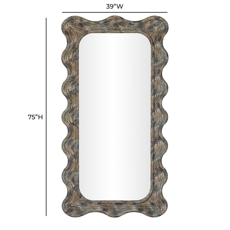 Charlene 39"X75" Squiggle Wall Mirror-zoom-