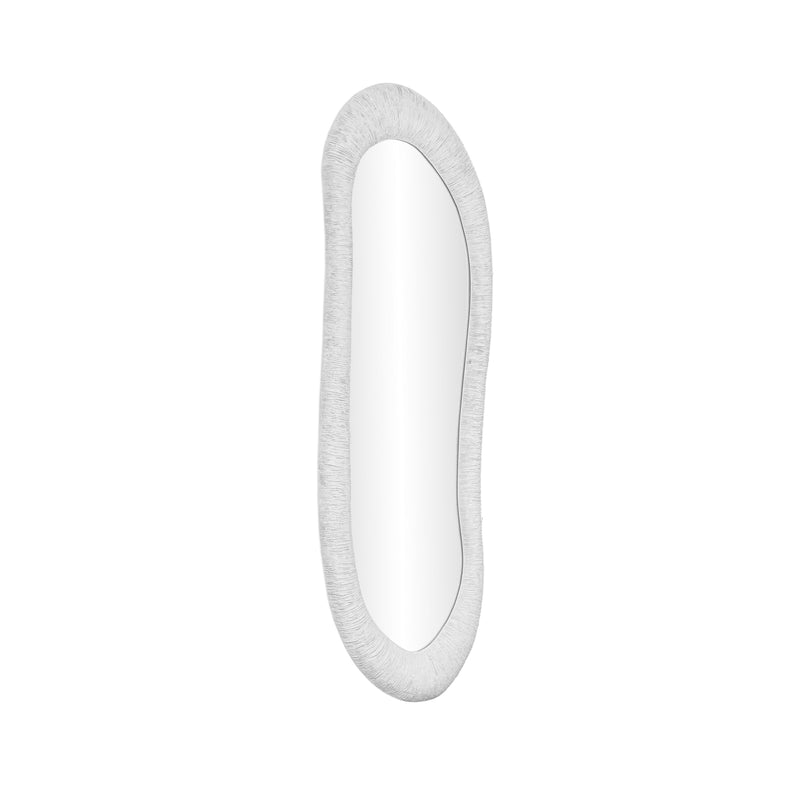Orpheus 20"X59" Ribbed Faux Stone Floor Mirror-zoom-