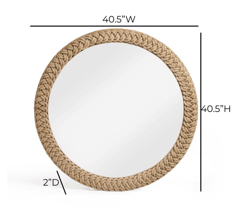 Midge 40.5" Rope Round Wall Mirror-zoom-