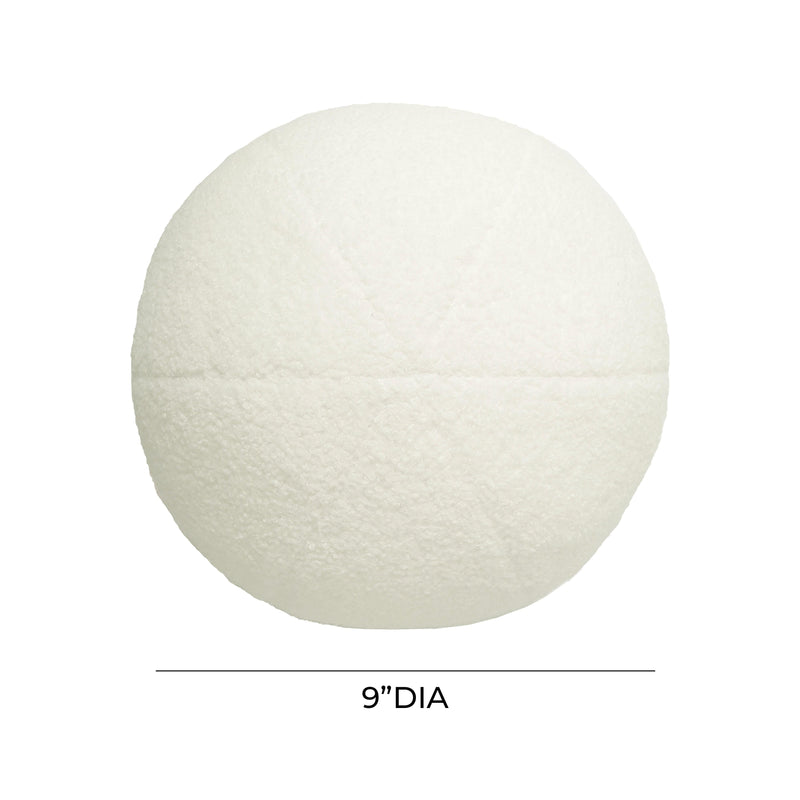 Boba Vegan Shearling Ball Throw Pillow (9"-14")-zoom-