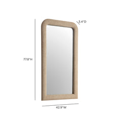 Heidi 43"X78" Upholstered Oversized Floor Mirror
