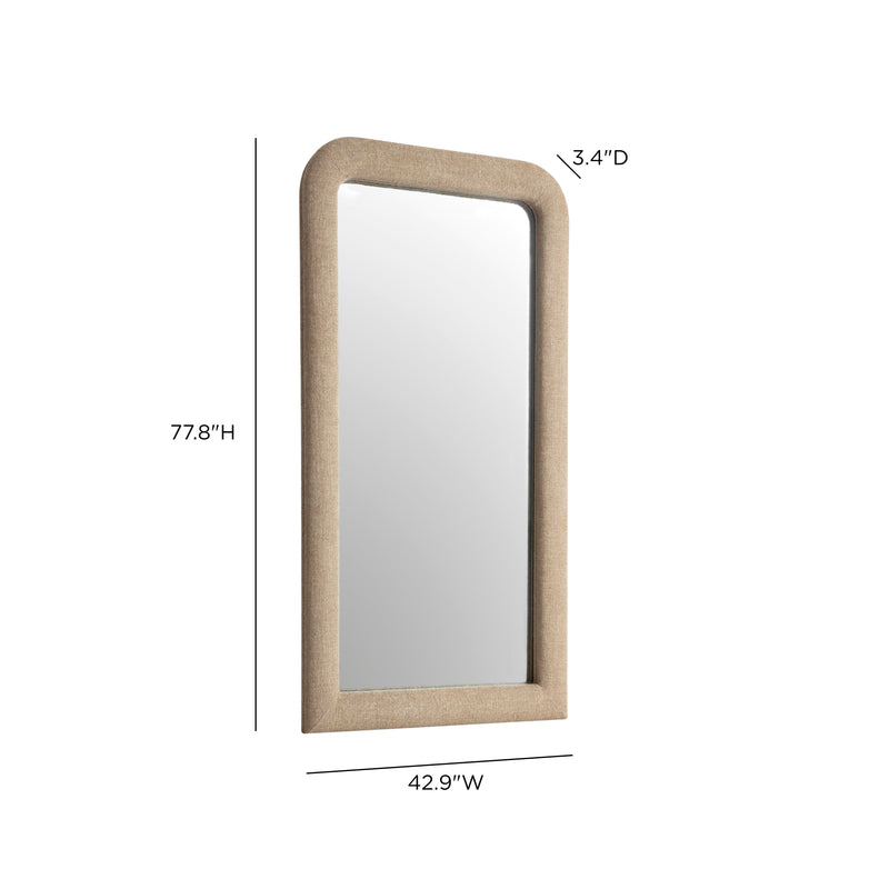 Heidi 43"X78" Upholstered Oversized Floor Mirror-zoom-