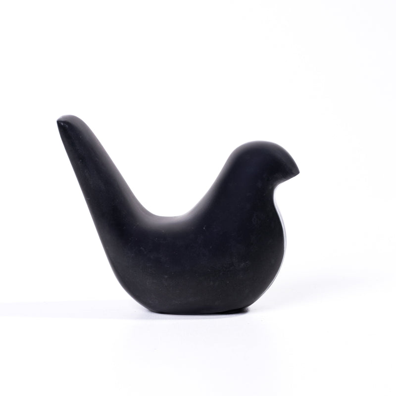 Black Marble Bird Statue-zoom-