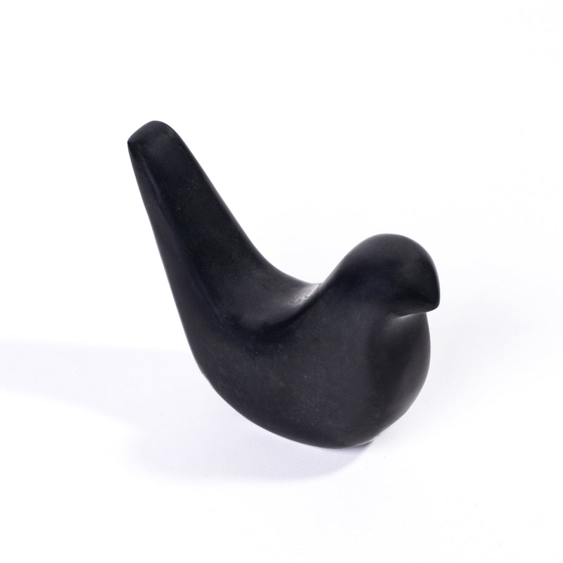 Black Marble Bird Statue-zoom-