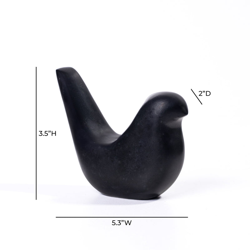 Black Marble Bird Statue-zoom-