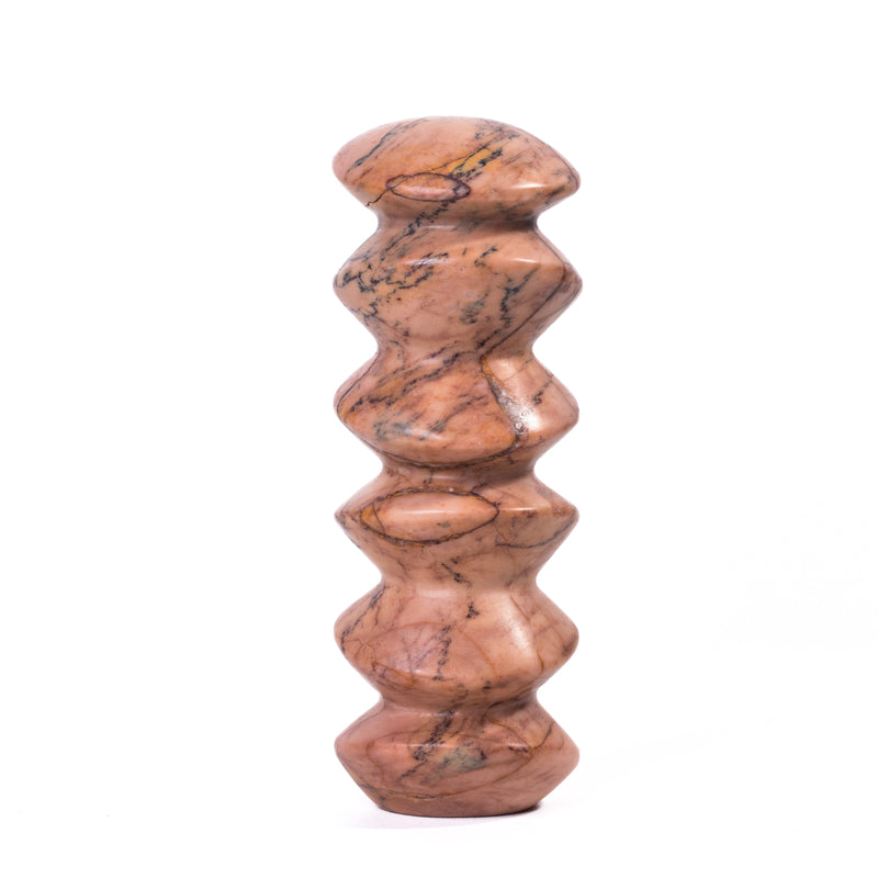 Marble Sunset Pink Cairn Tall Decorative Object-zoom-