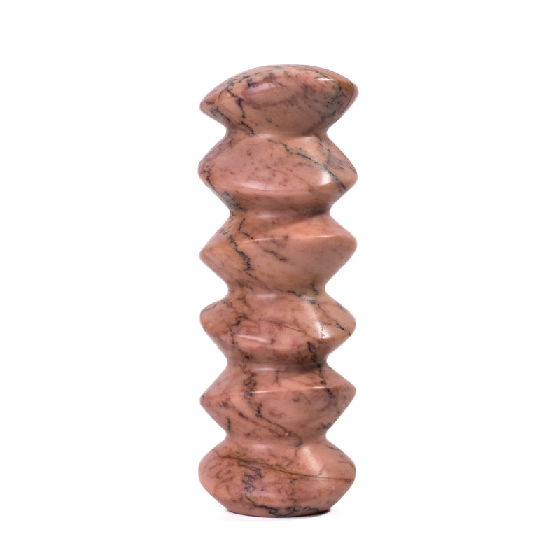 Marble Sunset Pink Cairn Tall Decorative Object-zoom-