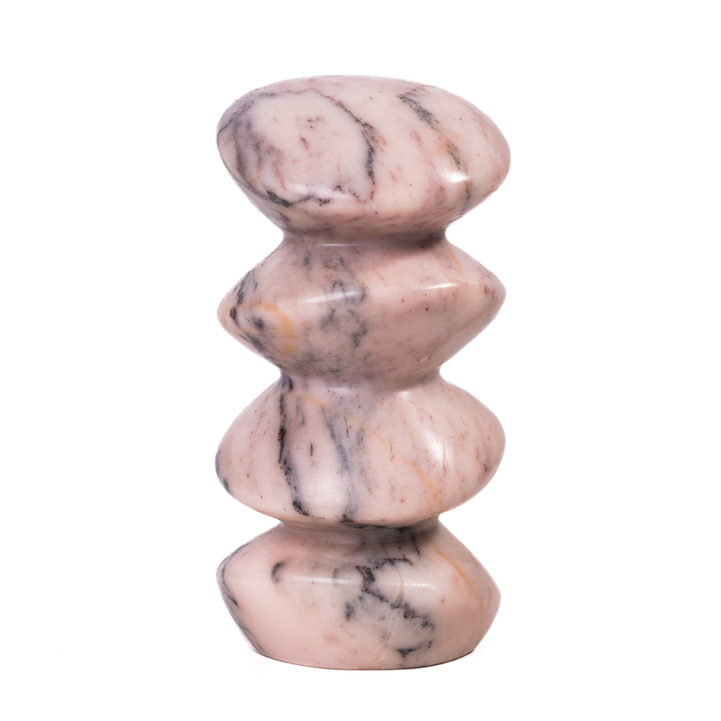 Marble Pink Cairn Decorative Object-zoom-