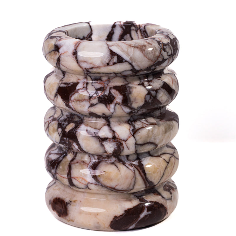 Marble Layered Decorative Vase-zoom-