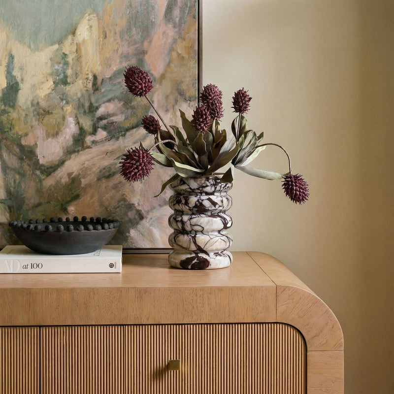 Marble Layered Decorative Vase-zoom-