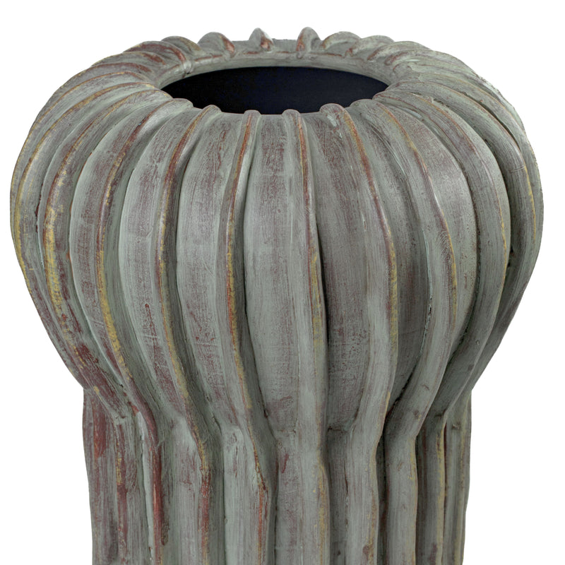 Visha Grey Green Terracotta Decorative Vase-zoom-