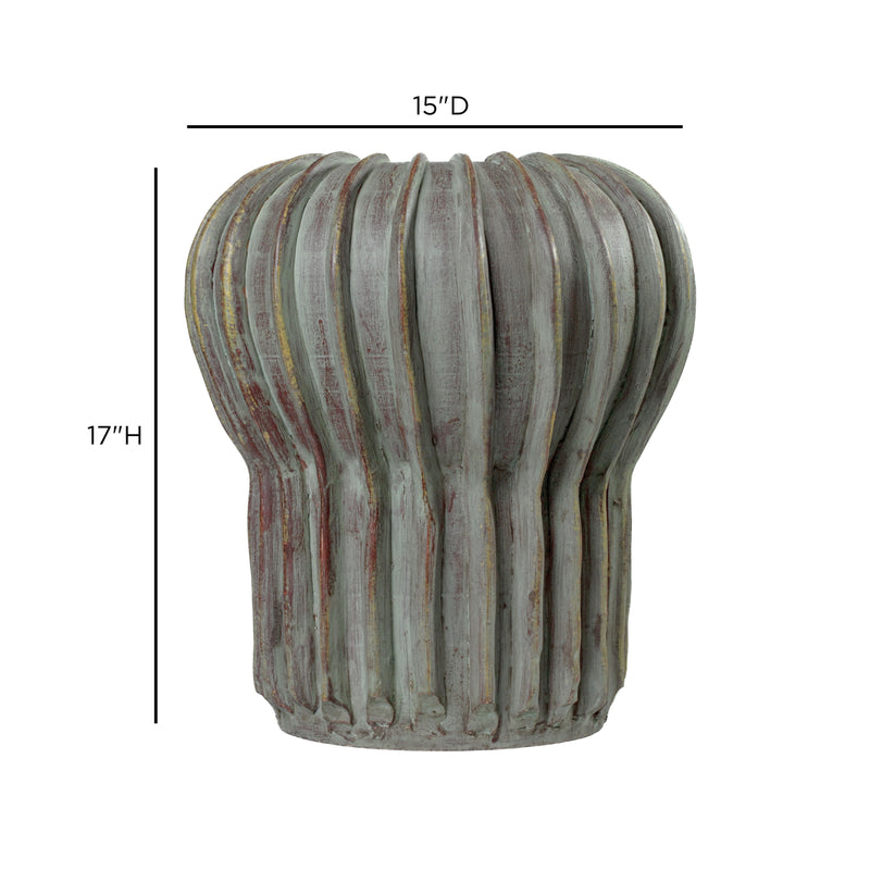 Visha Grey Green Terracotta Decorative Vase-zoom-