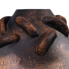 Visha Roped Dark Terracotta Decorative Vase