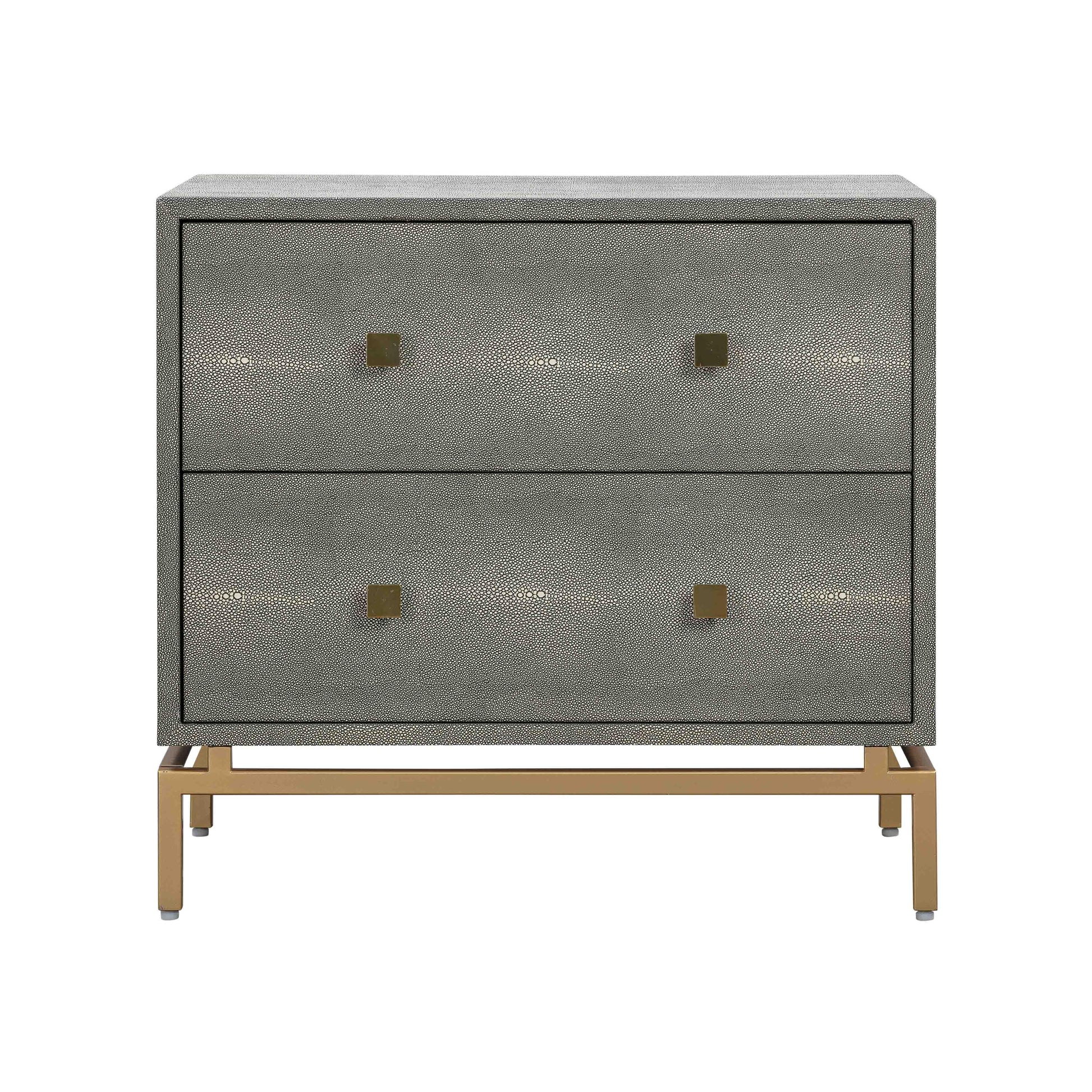 Pesce 25" Faux Shagreen 2-Drawer Nightstand